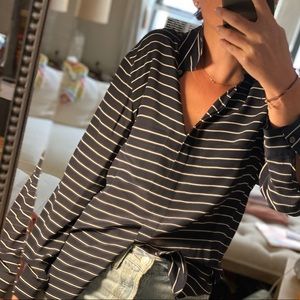 Club Monaco Silk Button Down